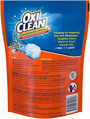 OXICLEAN EXTREME POWER CRYSTALS DISHWASHER DETERGENT PACKS, LEMON CLEAN, 16 COUNT