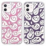 RUMDEY 2 Pack Cute Compatible for Apple iPhone 12
