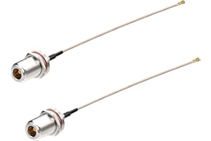 Superbat N Type Female Pigtail RG178 Coax Cable 15cm (2-Pack) for PCI WiFi Card Wireless Router Gateway External