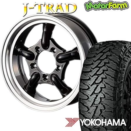 Amazon モーターファーム タイヤホイールセット J Trad グロスブラック Dcリム 16 5 5j 5h ヨコハマ ジオランダー Mt G003 225 75r16 Yokohama Geolandar マッドテレイン タイヤ ホイールセット 車 バイク
