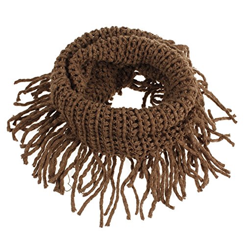 Wowlife Unisex Baby Kids Toddler Boys Girls Warmer Fall Winter Thick Knit Wool Soft Infinity Scarf Neck Long Scarf Shawl (Khaki)