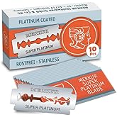 Merkur Super Platinum Double Edge Razor Blades, 10 Count