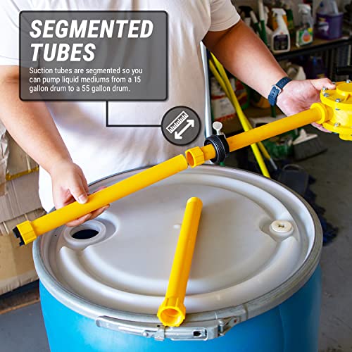 TERA PUMP Chemical Resistant Fast Transfer 10 GPM RotaryAction Drum