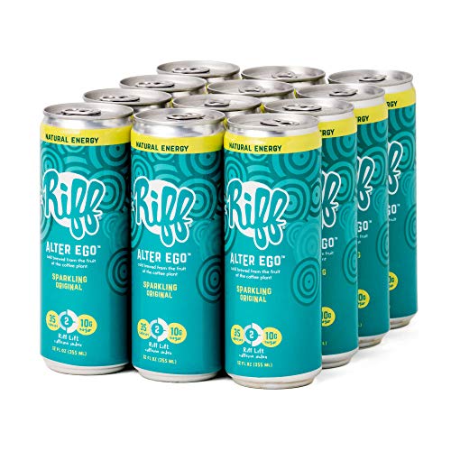 RIFF Alter Ego, Sparkling Original All Natural Energy Drink, brewed