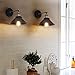 Industrial Wall Sconce, Adjustable Vintage Edison Simplicity Wall Lamp, Loft Style Swing Arm Light Fixtures with Black Metal Shade for Bathroom, Cafe and Club, (NO Plug-in)