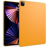 ULXITEYU Case for iPad Pro 12.9 6th/5th/4th/3rd Generation 2022/2021/2020/2018, Thin and Lightweight, Soft, Shockproof Slim Tablet Back Cover, Orange-Yellow
