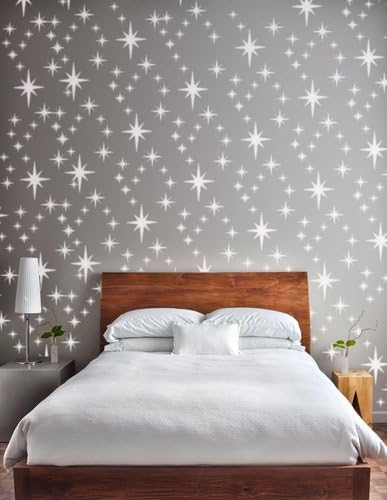 8 Points Etoile Cluster Repeat Mural Pochoir Pour Enfants Garcons Chambre D Enfant Pochoir S Amazon Fr Bricolage