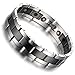 Kstyle Jewelry Tungsten Magnetic Hematite Mens Bracelet black & silver 8" B1407