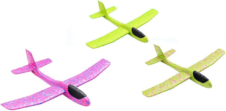 Amazon 手投げ グライダーモデル 紙飛行機 飛行機 航空機 挑戦性 親子アウトドアゲームに 回転飛行 知育おもちゃ 子供の贈り物 おもちゃ お歳暮 クリスマス お正月プレゼント 発泡製 軽量 外遊び おもちゃ ランダムカラー48cm3pc 飛行機 ヘリコプター おもちゃ