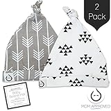 Kaydee Baby Organic Knot Beanie Hats - Set of 2 (Arrows)