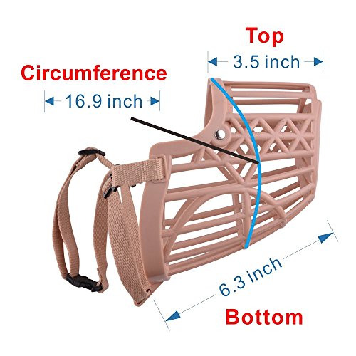 Dog Muzzle, Dog Mouth Cover Adjustable Nylon Strap Anti Bite Pet Muzzle Dogs Training Safety Covers Basket Masks