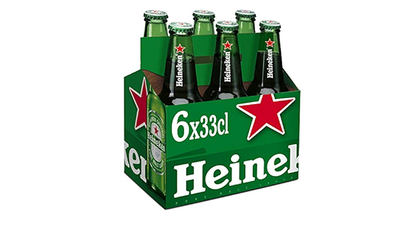 Heineken Cerveza Botellas, 6 x 330ml : Amazon.es ...