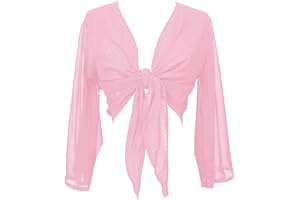 Indian Trendy Women's Flair Wrap Tie Top Chiffon Choli Blouse Belly Dance Gypsy Bolero Shrugs Cardigan