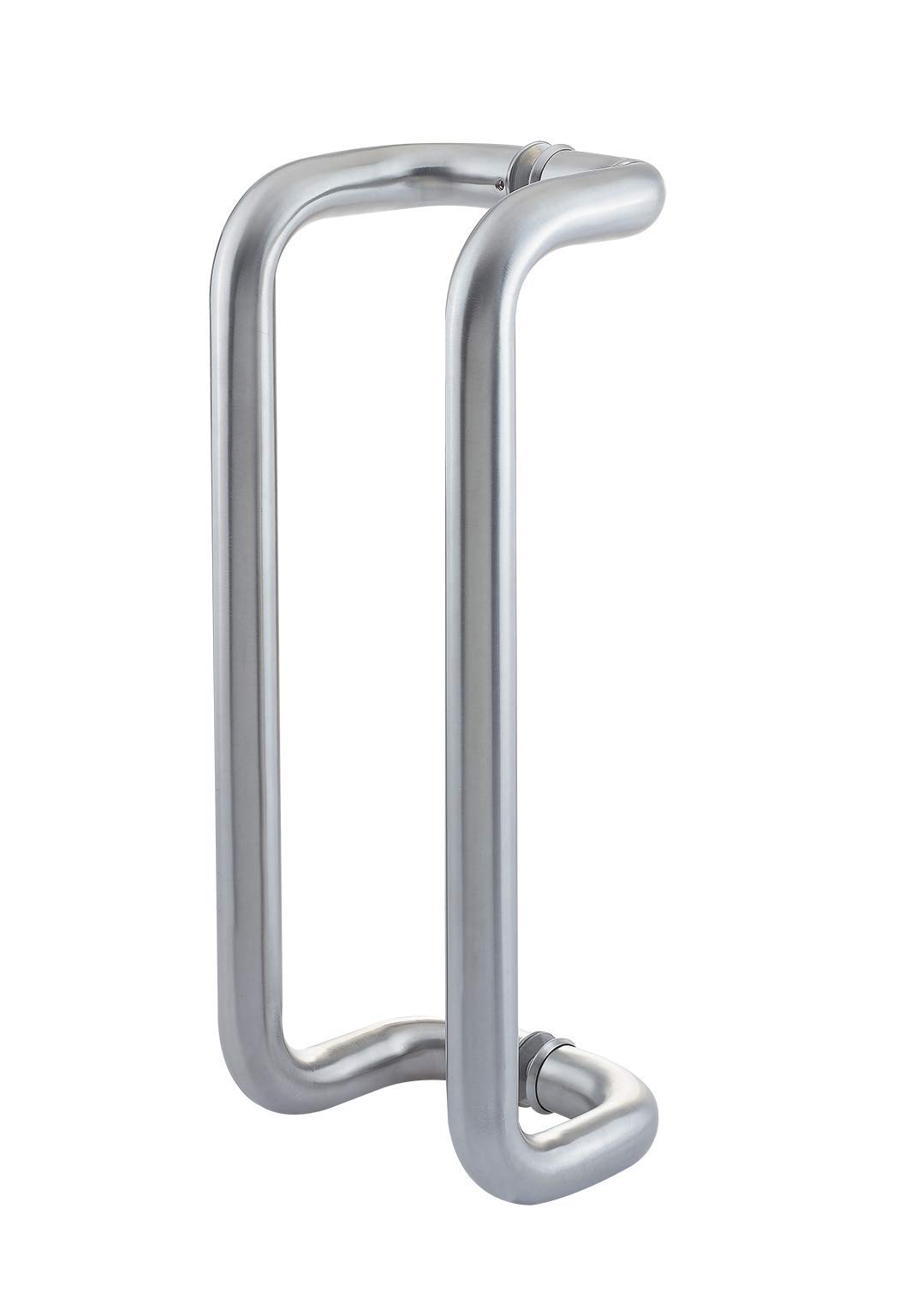 Pull Handles Cranked Back to Back Fix | Satin Stainless Steel | 425mm Centre to Centre