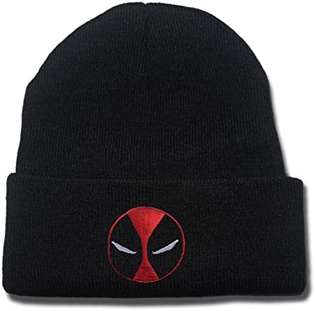 Deadpool Logo Beanie Fashion Unisex Embroidery Beanies Skullies Knitted Hats Skull Caps