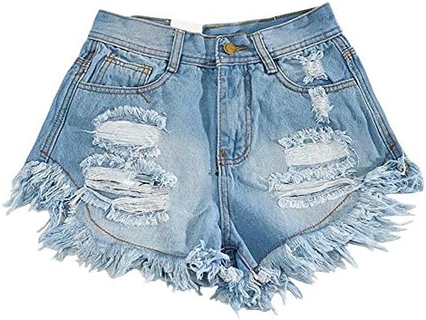 Wxian Women's Rough Selvedge Denim Jeans Shorts Mini Hot