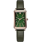 VILKFY Vintage Watch for Women Luxury Leather Band Watches Stylish Analog Rectangle Dial Ladies Quartz Watch