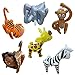 Inflatable Zoo Animals, Party Guests Jungle Safari,Party Decorations,Tiger/Lion/Elephant/Monkey/Zebra/giraffe(6 PACK)