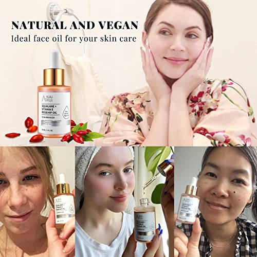 ANAI RUI Squalane + Vitamin E Rosehip Oil Moisturizer for Face Hydrate