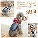 SILD Pet Clothes Dog Jeans Jacket Cool Blue Denim Coat Small Medium Dogs Lapel Vests Classic Hoodies Puppy Blue Vintage Washed Clothes (Plaid Hat,XS)