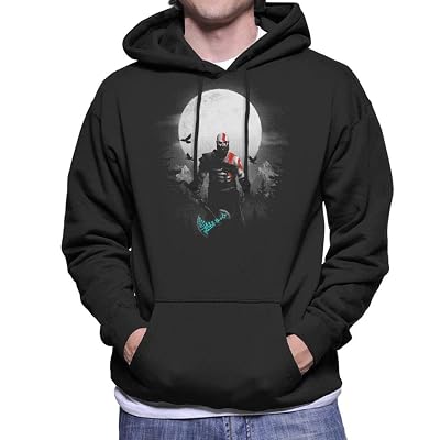 PHJFDJ God of War Kratos Moon Mens Hooded Sweatshirt