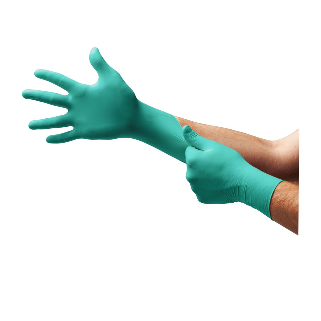 Ansell Microflex 93-260 Disposable Nitrile/Neoprene Gloves, Chemical Resistant, Industrial, Mechanics and DIY use, Green, Size L (8.5-9) (6 Units)