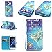 Galaxy S7 Edge - Case, MerKuyom® [Special 3D][Wrist Strap][Kickstand] Premium PU Leather Wallet Pouch [Card Holder] Flap Cover Skin Case for Samsung Galaxy S7 Edge, W/Stylus (Blue Flying Butterfly)