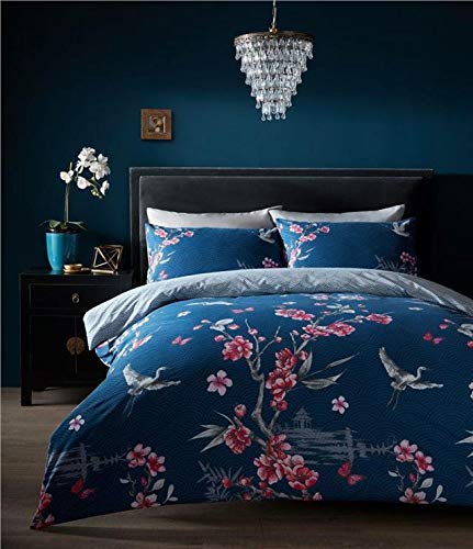Homemaker ® Japanese blossom duvet sets quilt cover & pillow cases bedding (Double)