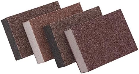 iHaushalt 4PCS Carborundum Scrunge Scrub Sponge, Heavy Duty and Non-Scratch, for Household Cleaning, Dishwashing, Cookware Wiping and Car Washing