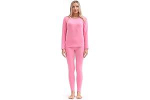 PISIQI Thermal Underwear Women Ultra-Soft Long Johns Set Base Layer Skiing Winter Warm Top & Bottom