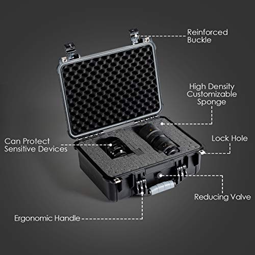 Goplus Weatherproof/Shockproof Hard Camera Case, Dustproof Camera Lens