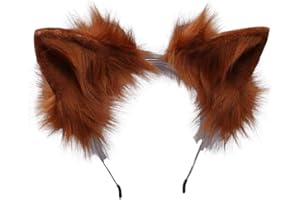VIGVAN KYC Animal Ears Kawaii Plush Cat Ears Hair Clip Headdress Halloween Cosplay