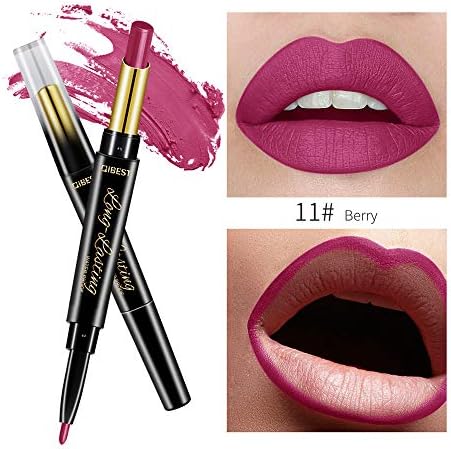 Creazy QIBEST Double-end Lasting Lipliner Waterproof Lip Liner Stick Pencil Lipstick (K)