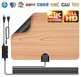 2019 Latest 120+ Miles Digital Amplified HD【Two Face】TV Antenna - Indoor TV Antenna 4K HD Freeview Life Local Channels All Type Television Local Channels w/Detachable Signal Amplifier