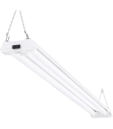 Sunco Motion Sensor 4ft LED Shop Light, Garage Lights