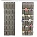 SONGMICS 24-Pocket Hanging Shoe Storage Over-The-Door Shoe Organizer Light Brown URSO64K