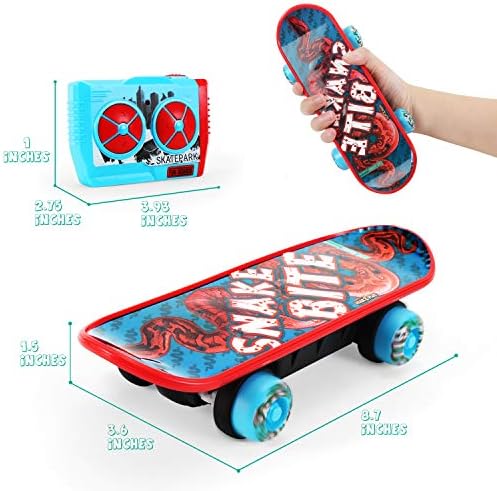 Distant Management Toys, Cool Toy Skateboards Distant Management, Skateboard toys with Small 4-Sided Skateboard Ramps and Rechargeable Batteries, Nice Distant Toys for Boys and Women