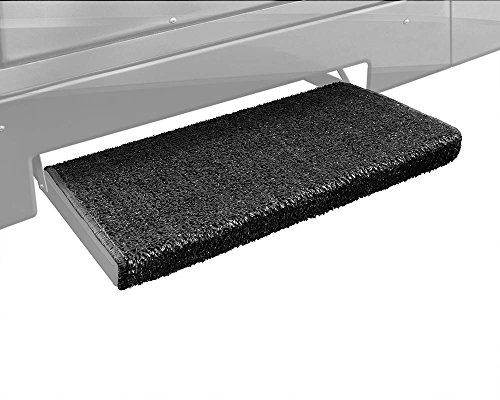 Prest-O-Fit 2-0050 Jumbo Wraparound + Plus RV Step Rug Black 23 In. Wide