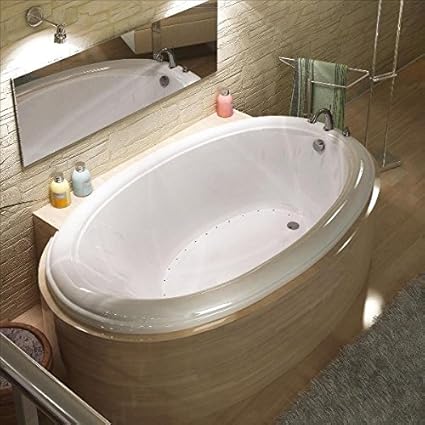 Atlantis Whirlpools 4478pcar Petite Oval Air Jetted Bathtub