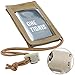 OneTigris Tactical ID Card Holder Hook & Loop Patch Badge Holder Neck Lanyard Key Ring and Credit Card Organizer (Coyote Brown)