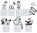 Efivs Arts 7 Pcs Cute Animals Removable Creative Light Switch Decals Bedroom Wall Laptop Stickers,Black
