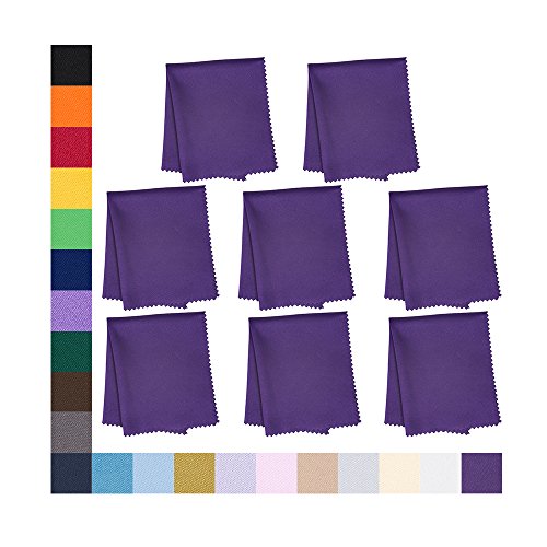 UPC 752454345700, Eyeglass Cleaner Microfiber Cloth - Glasses Cleaner For All Gentle Surfaces, Touchscreens, Smartphones, Camera Lenses, LCD and HD Screens, -Royal Purple, 8 Pack- By OptiPlix