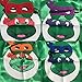 KostD Ninja Turtle Superhero Costume with Mask for Kids TMNT Cartoon Party Set of 4