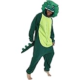 Laahoem Animal Triceratops Pajamas Unisex Adult Hooded Men Women Jumpsuit Costume Cosplay Sleepwear