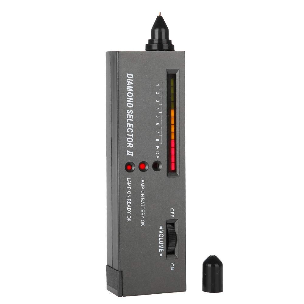 Jewelry Tester Tool, Jewelry Diamond Tester Pen Gemstone Selector Precision Tool Diamond Detector with LED Indicator for Distinguish Between True and False 6.3 * 1.57 * 0.83inch