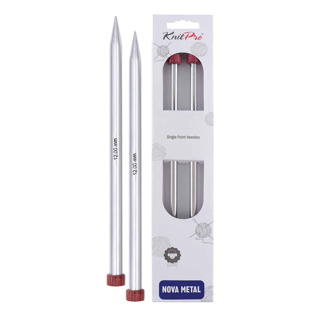 KnitPro Nova Single Pointed Needles 10" (25cm) | 12.00mm