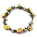 DreamLily Women's Flower Festival Wedding Hair Wreath Boho Floral Headband BC09(Yellow)