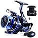 TROUTBOY Spinning Fishing Reel -Unique Main Body, T6 Doluble Anodized Aluminum Spool,13+1 Double Shielded Stainless Steel Ball Bearings, Free Spare Graphite Spool