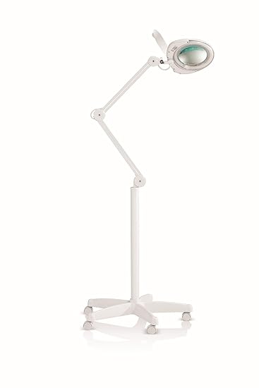 Lampada Con Lente Ingrandimento Estetica 5 Diottrie Luce A Led Con Stativo E Morsetto Da Tavolo Professionale Per Estetista