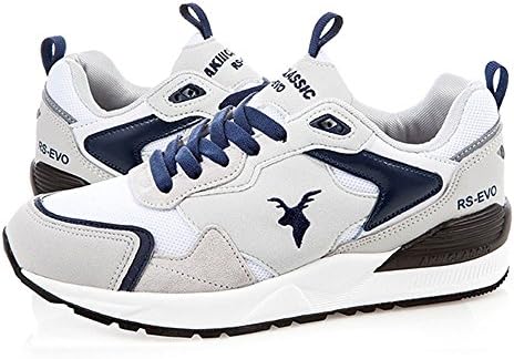 All New RS-EVO Fashion Running Shoes Sneakers Daily Walking Shoes (8, GRAY NAVY)